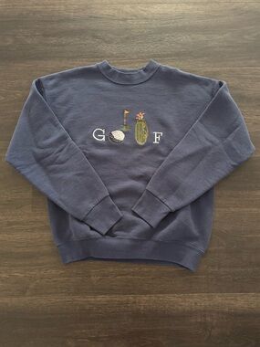 Vintage All Embroidered Golf Crewneck Size M